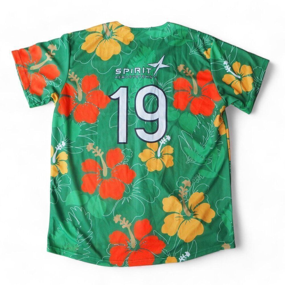 Success Promotions Kinston Down East Wood Ducks MiLB Baseball Tropical Jersey- L - Picture 2 of 6